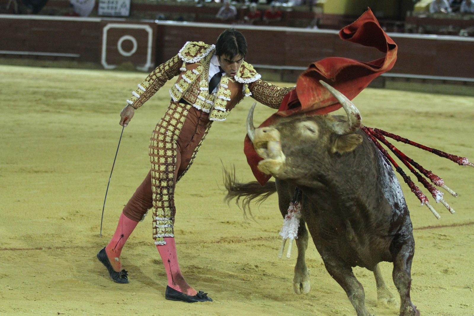 Imágenes de la faena de Miguel Angel Perera en el coso Onubense.