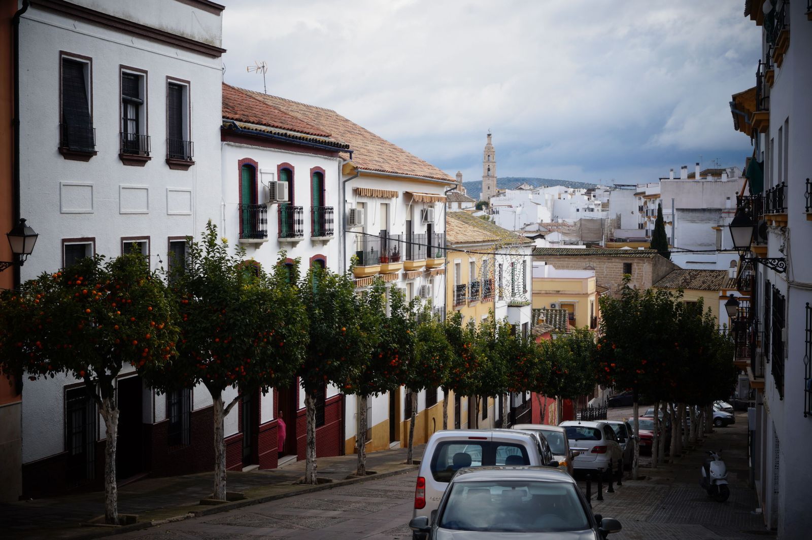 Una de las calles de Aguilar de la Frontera.