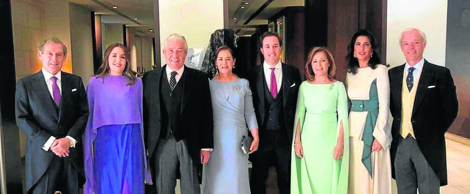 Salvador  Moreno, Macarena Pemán, JuanPemán Díez, Macarena Guardiola, Juan Pemán Guardola, Rocío Guardiola, María Jesús Domecq y Salvador Guardiola.