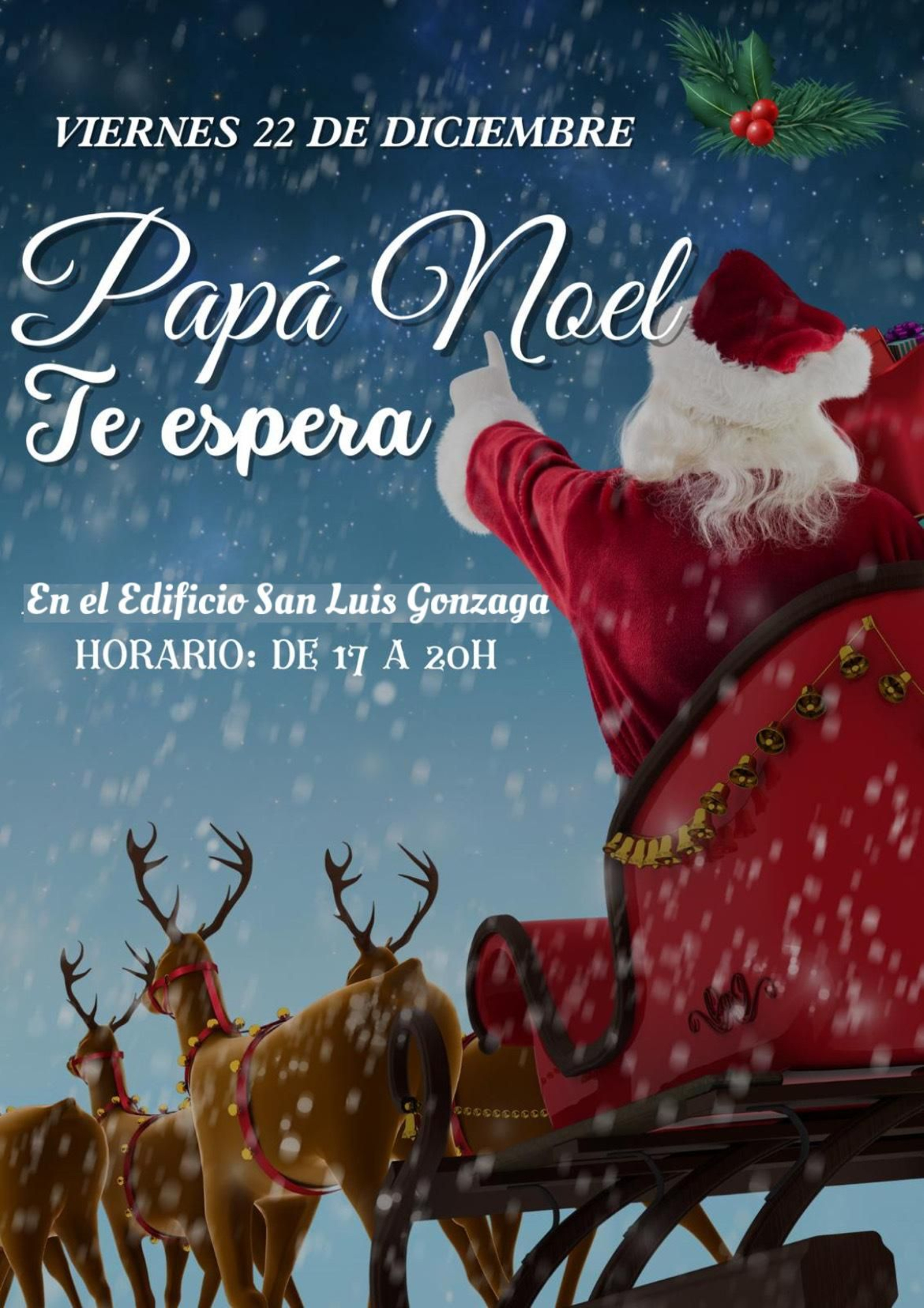 Los niños y niñas portuenses podrán visitar a Papa Noel en el edificio San Luis.