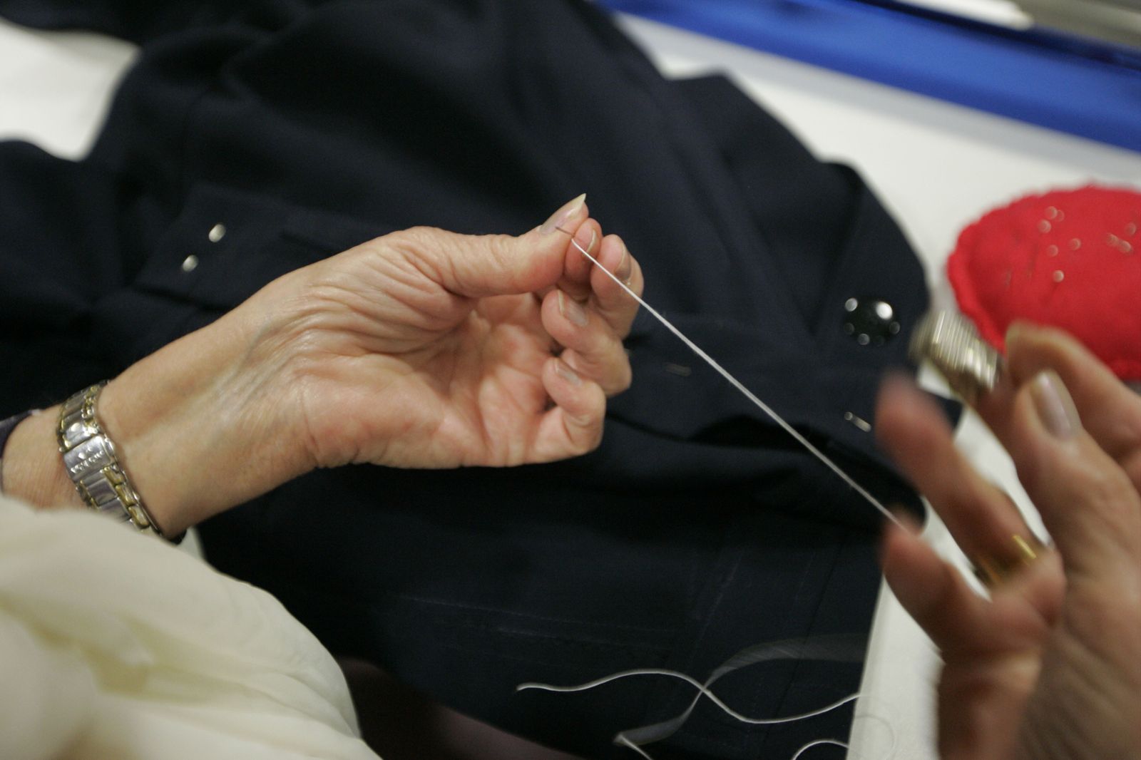 Imagen de archivo de un taller de costura.