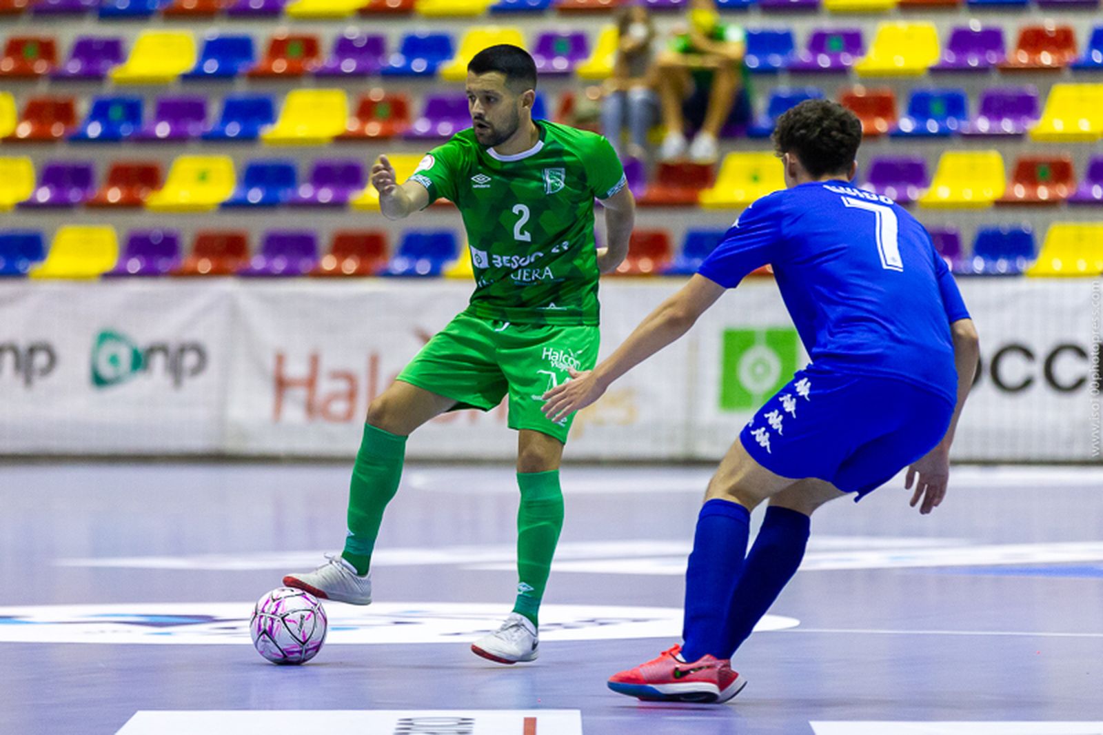 Burrito, en un momento del partido.