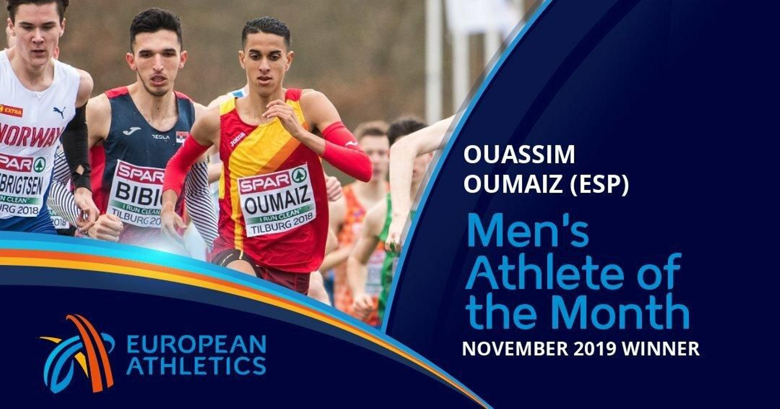 Ouassim Oumaiz, mejor atleta europeo del mes de noviembre.