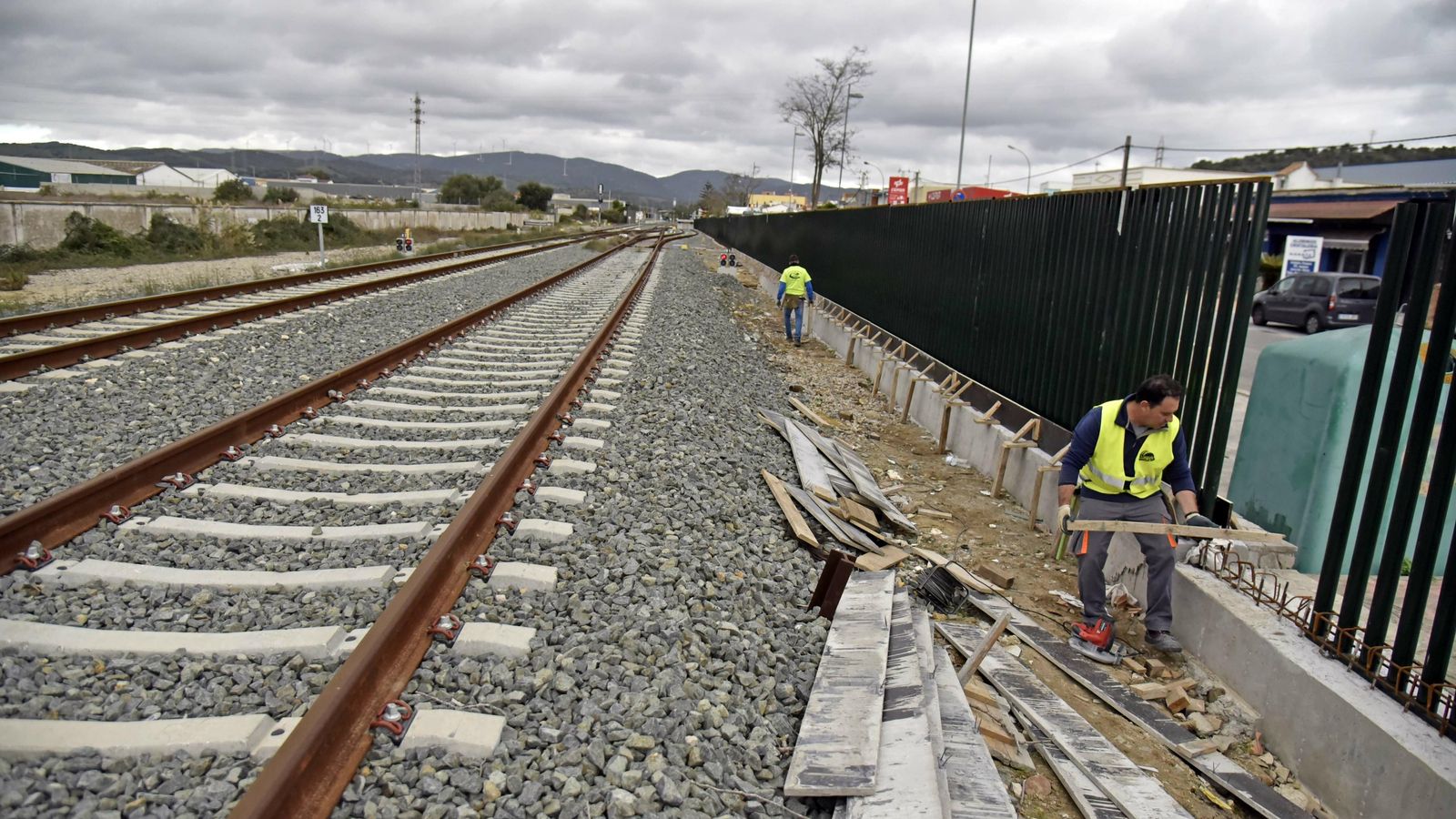 Obras en la estación San Roque Mercancías Obras en la estación San Roque Mercancías