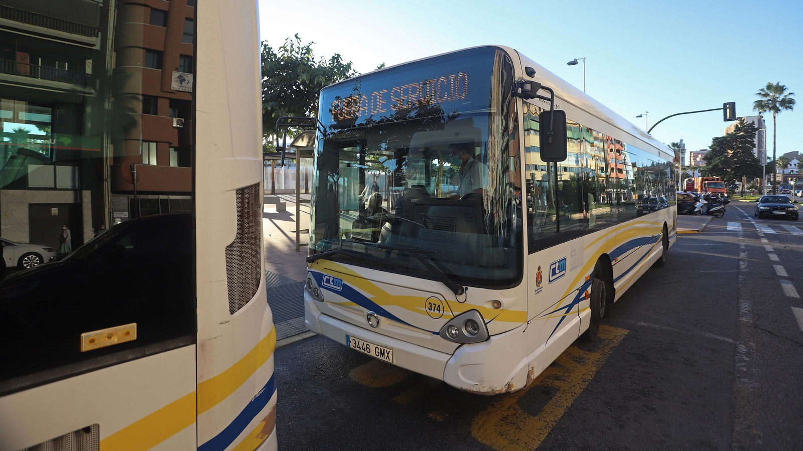 Fotos de la huelga de autobuses urbanos en Algeciras