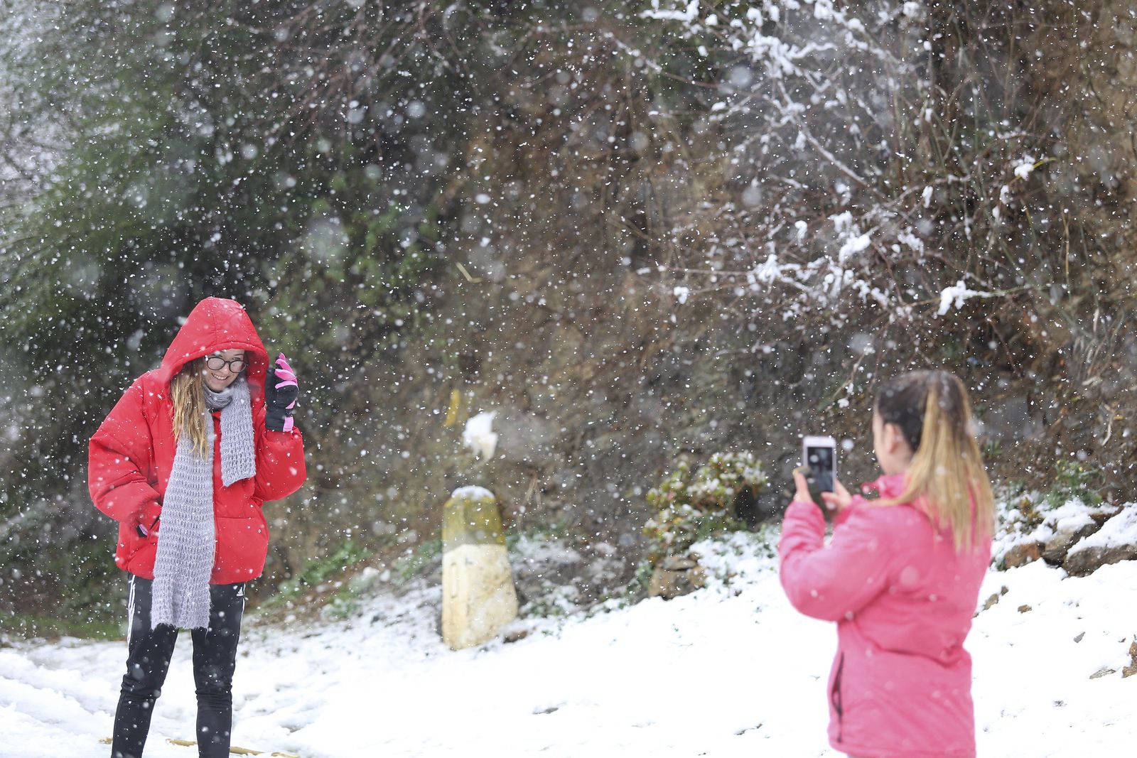 Las imágenes de la nevada en Málaga