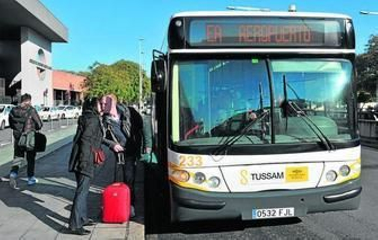 Sólo los foráneos ven bien el precio del bus del aeropuerto