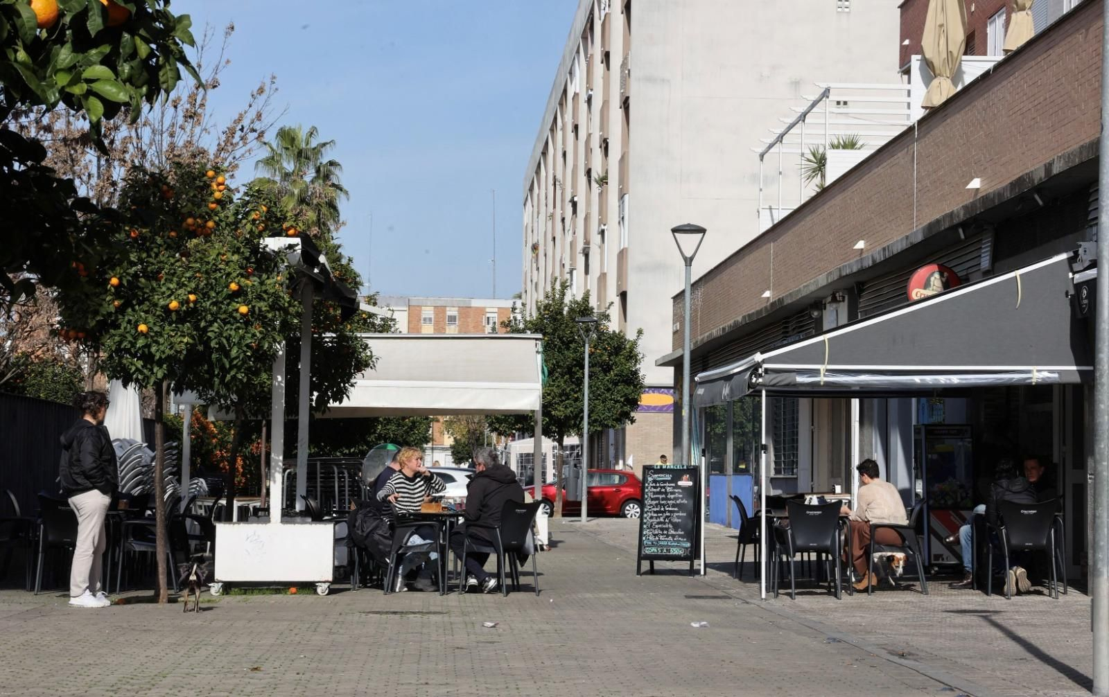 La zona de San Jerónimo donde David trabajaba de camarero.