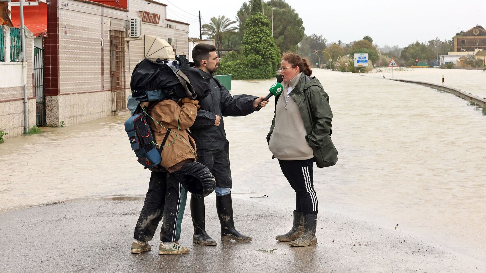 Imágenes del paseo rural por Jerez en el estreno de la borrasca Marta