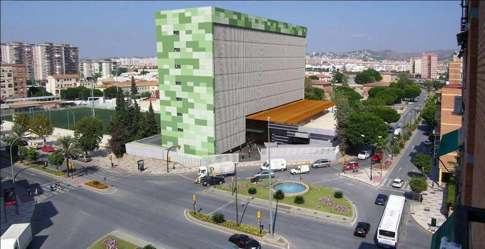 Infografía del nuevo edificio administrativo proyectado por la Junta de Andalucía.