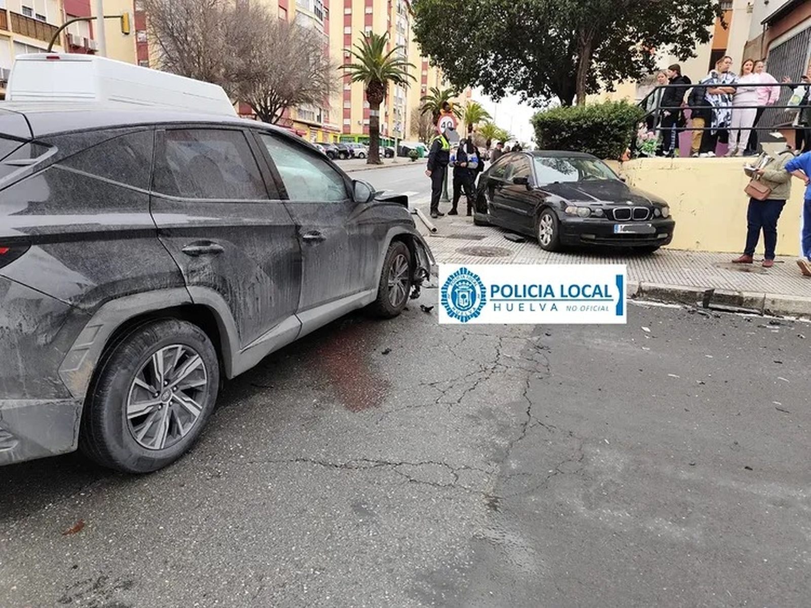 Accidente en Huelva ayer.