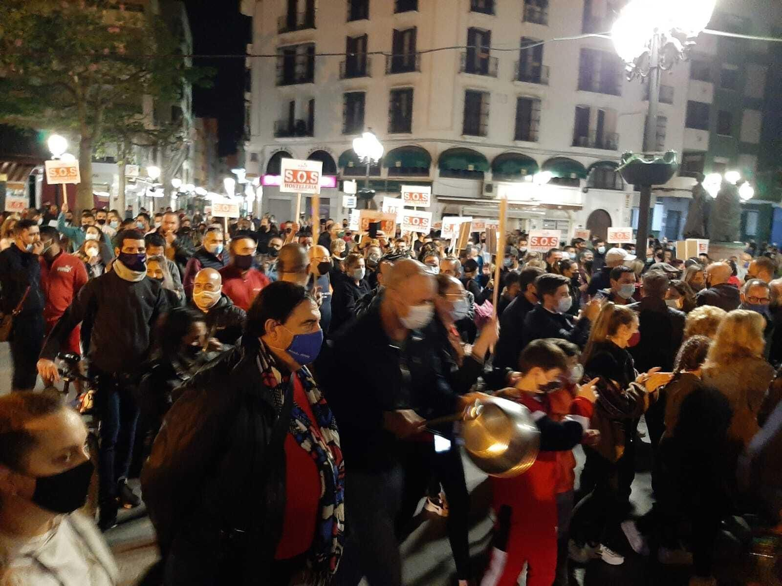 La concentración en La Línea.