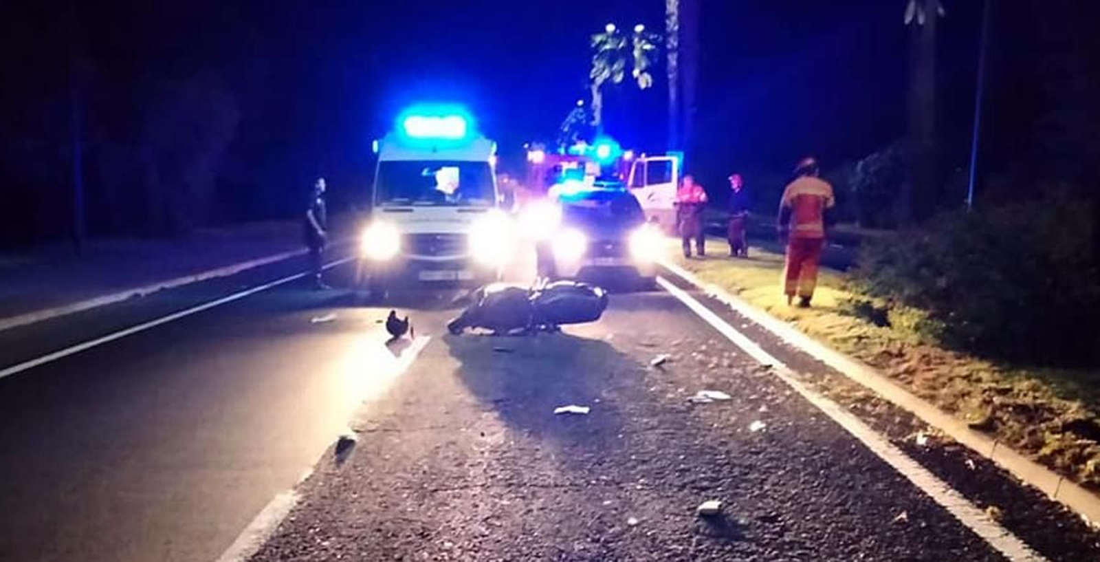 Estado en el que quedó la motocicleta tras el siniestro vial
