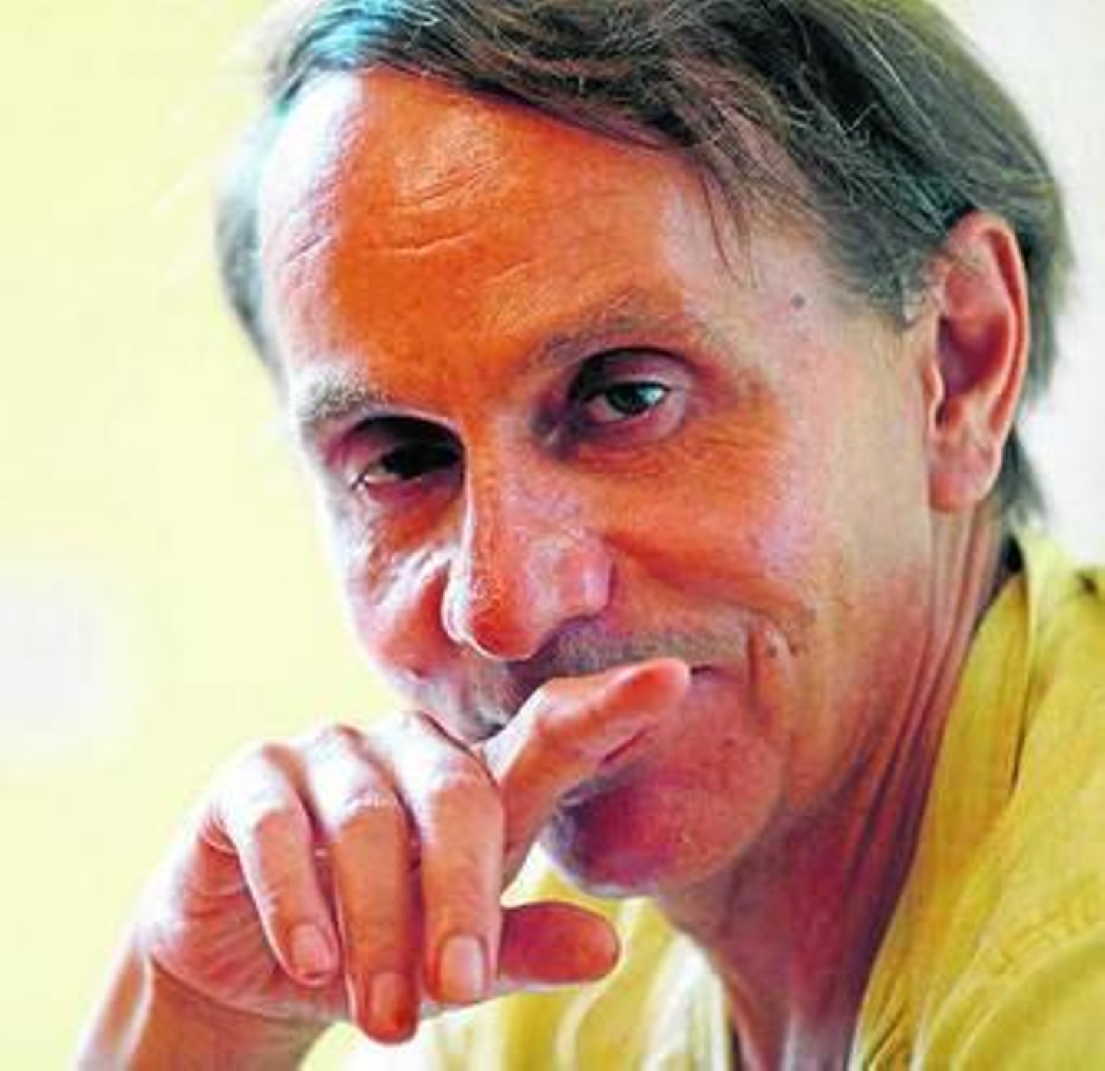 El escritor Michel Houellebecq ayer en Barcelona.