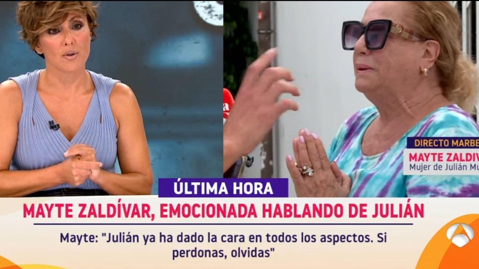 Sonsoles Ónega con Mayte Zaldívar en el programa de este viernesT