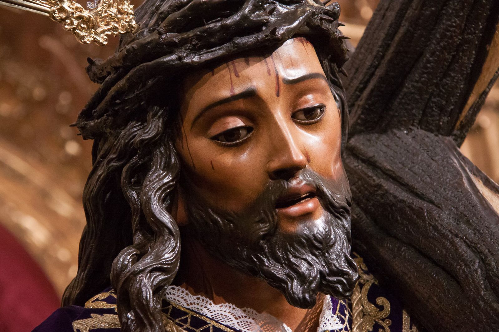 El Cristo de las Tres Caídas de Triana no fue a Santa Ana durante sus cultos