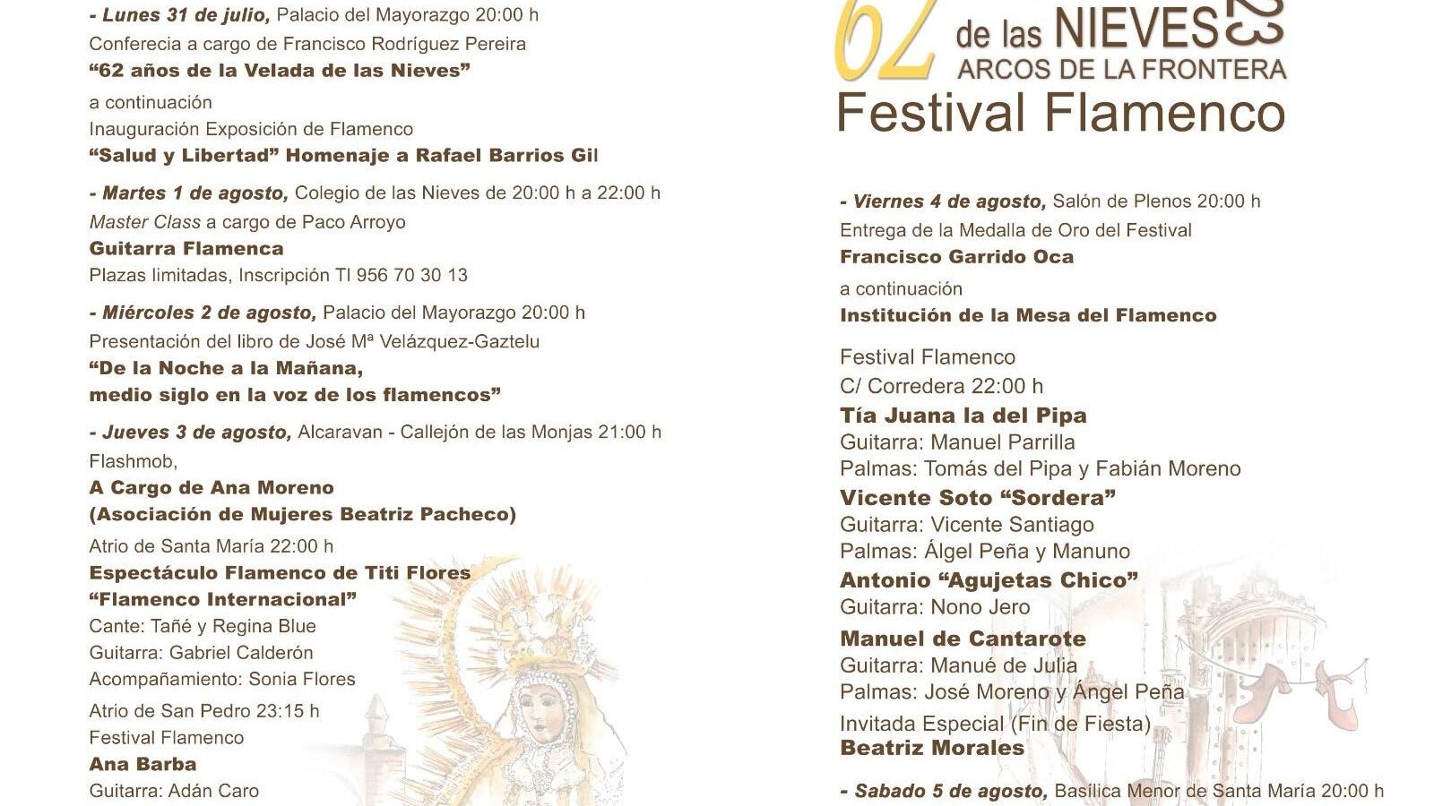 Cartel Velada de las Nieves.