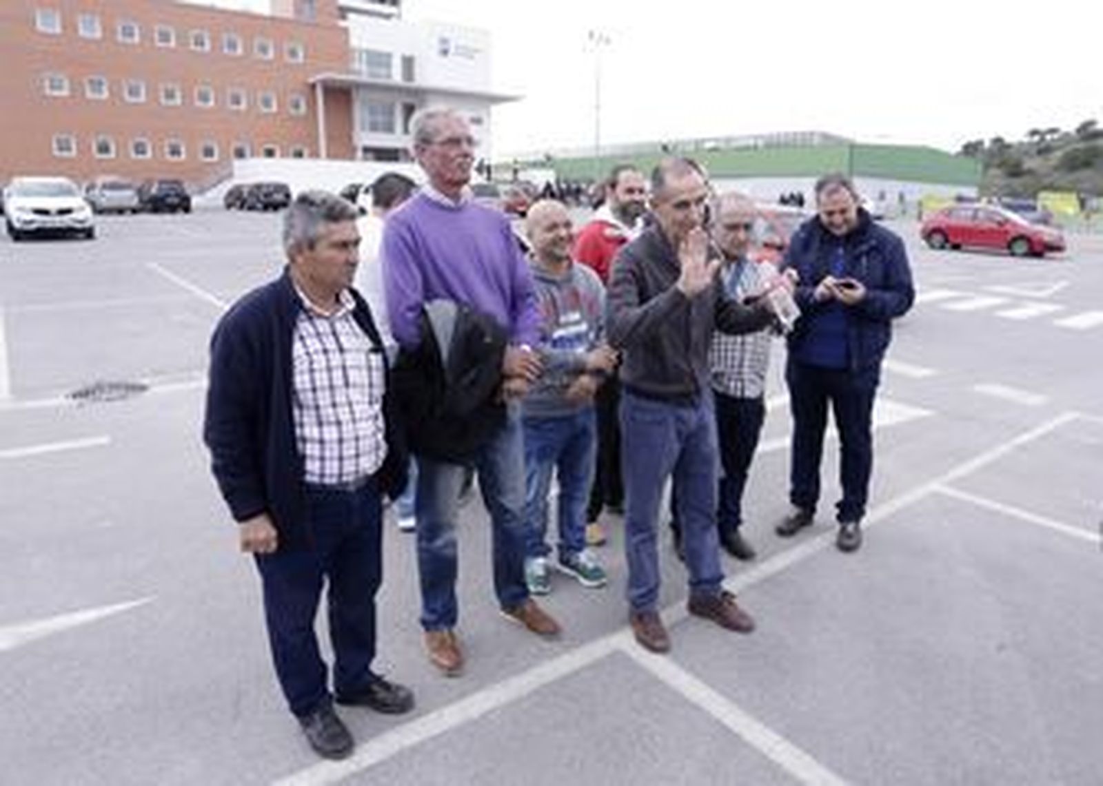 El presidente del comité de empresa, Manuel Belmonte, tras finalizar la asamblea.