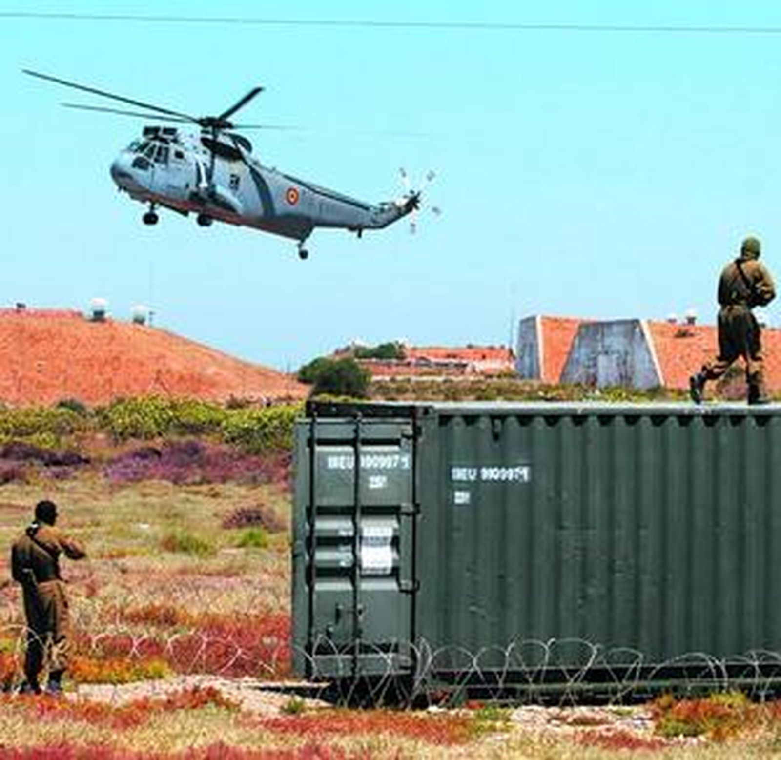 Soldados en una reciente exhibición de la Armada realizada en los terrenos de los polvorines.