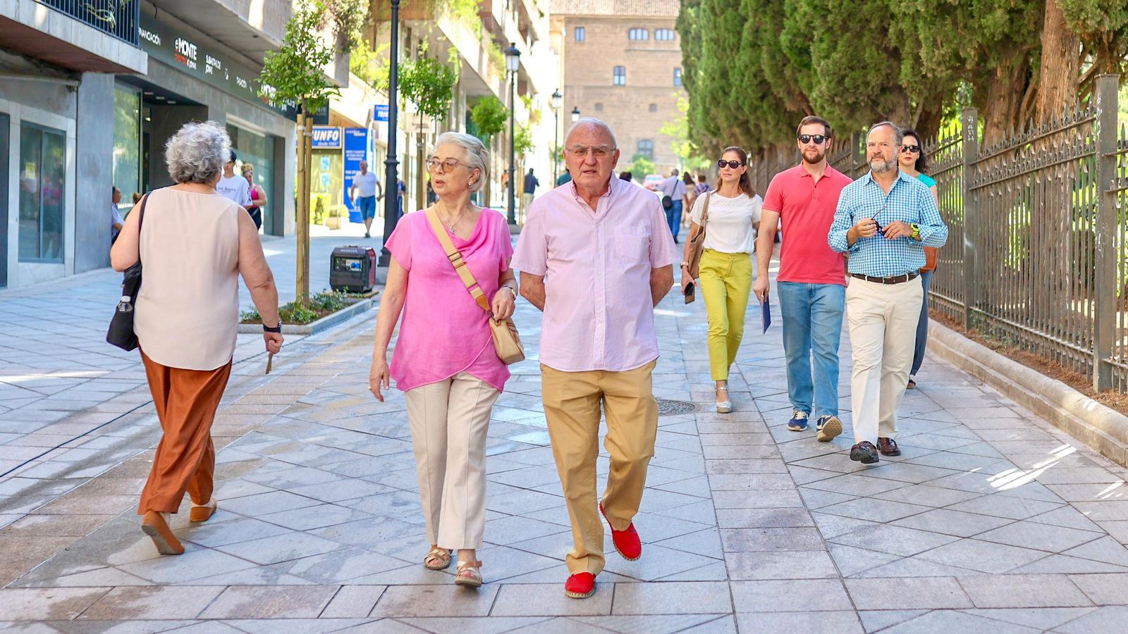 Imagen del estreno de la renovada calle Divina Pastora, en julio de este año