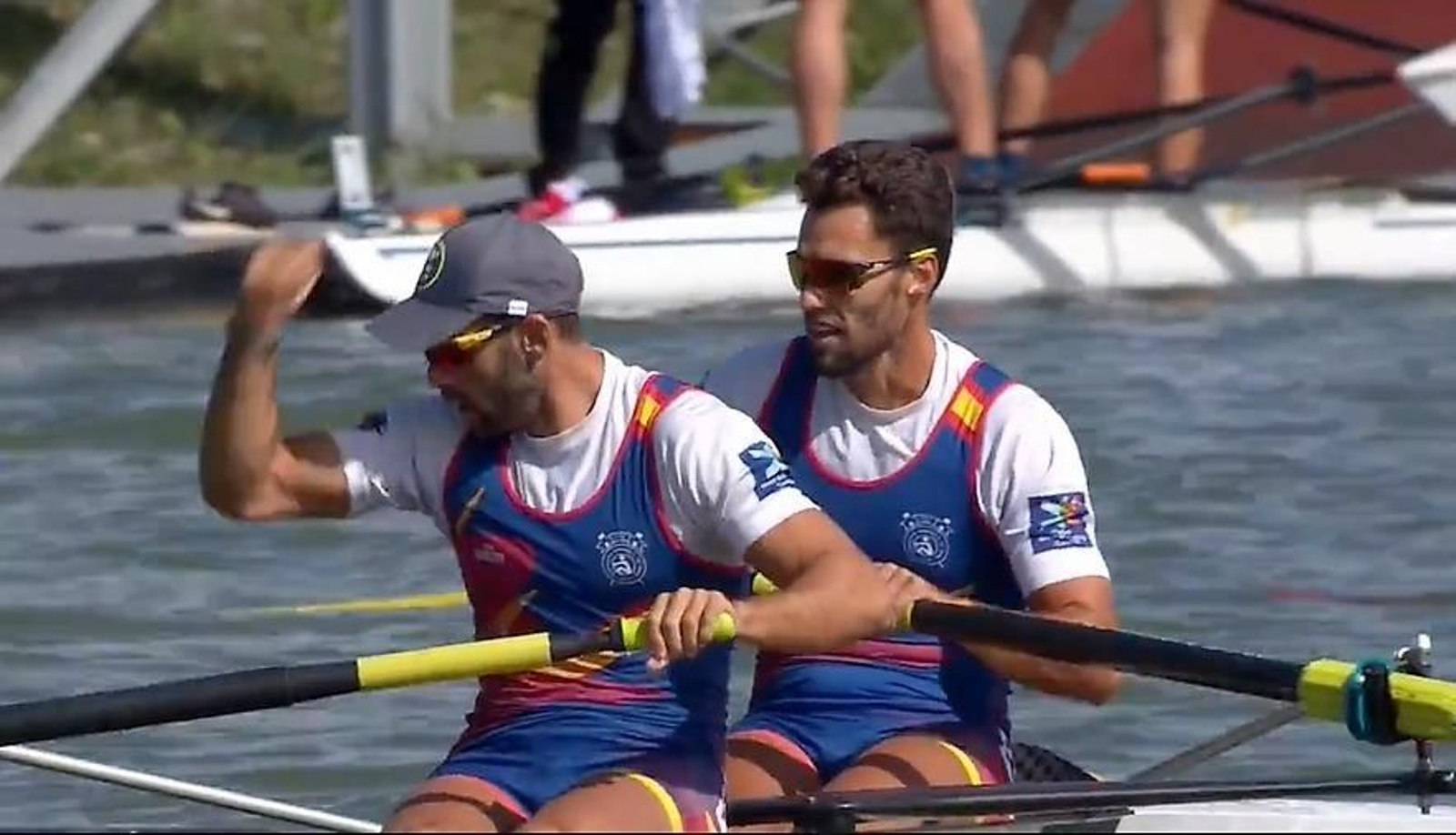 Javier García y Jaime Canalejo, en una competición con España.