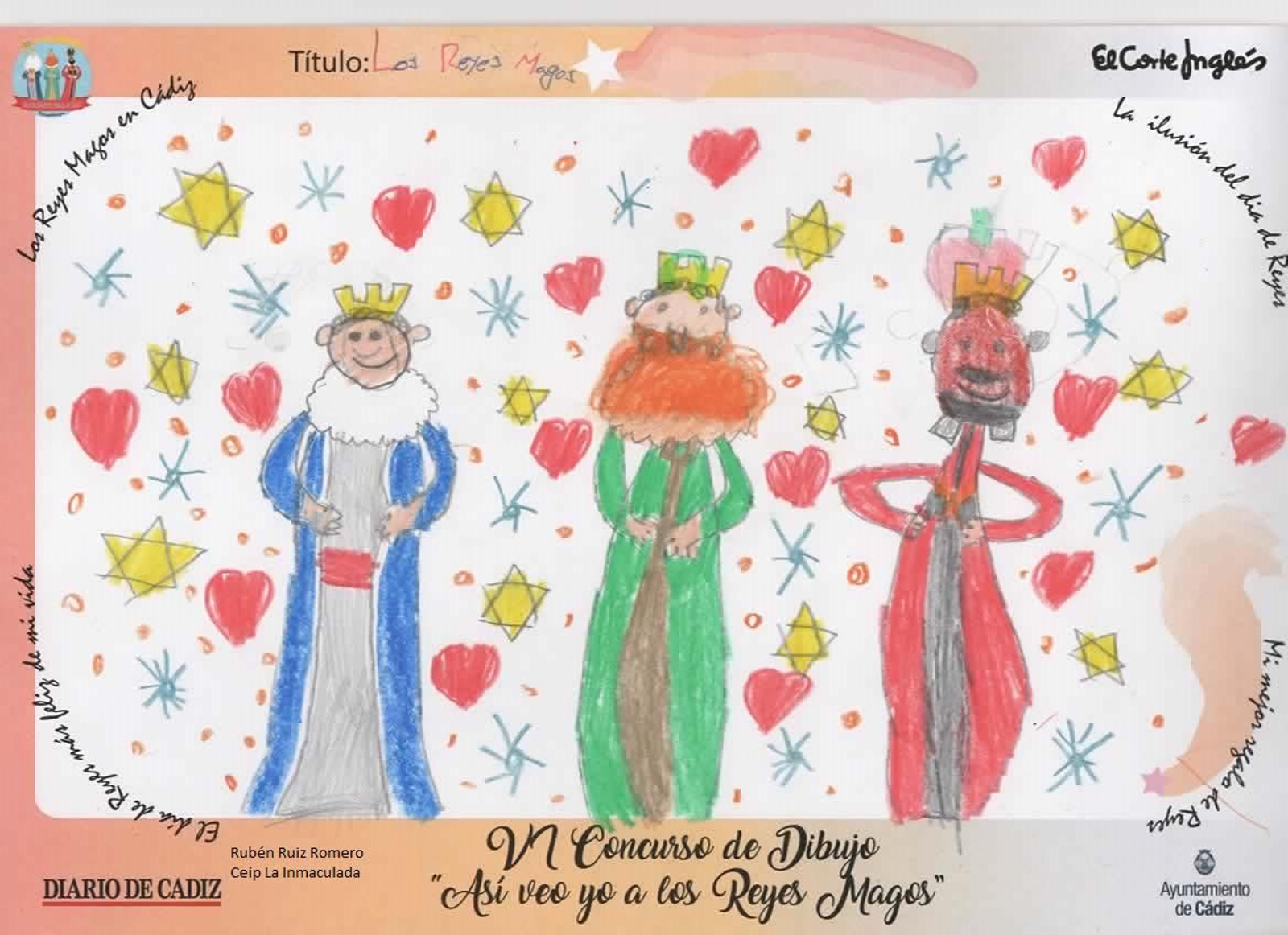 Los dibujos ganadores y semifinalistas del concurso 'Así veo yo a los Reyes Magos' en Cádiz.