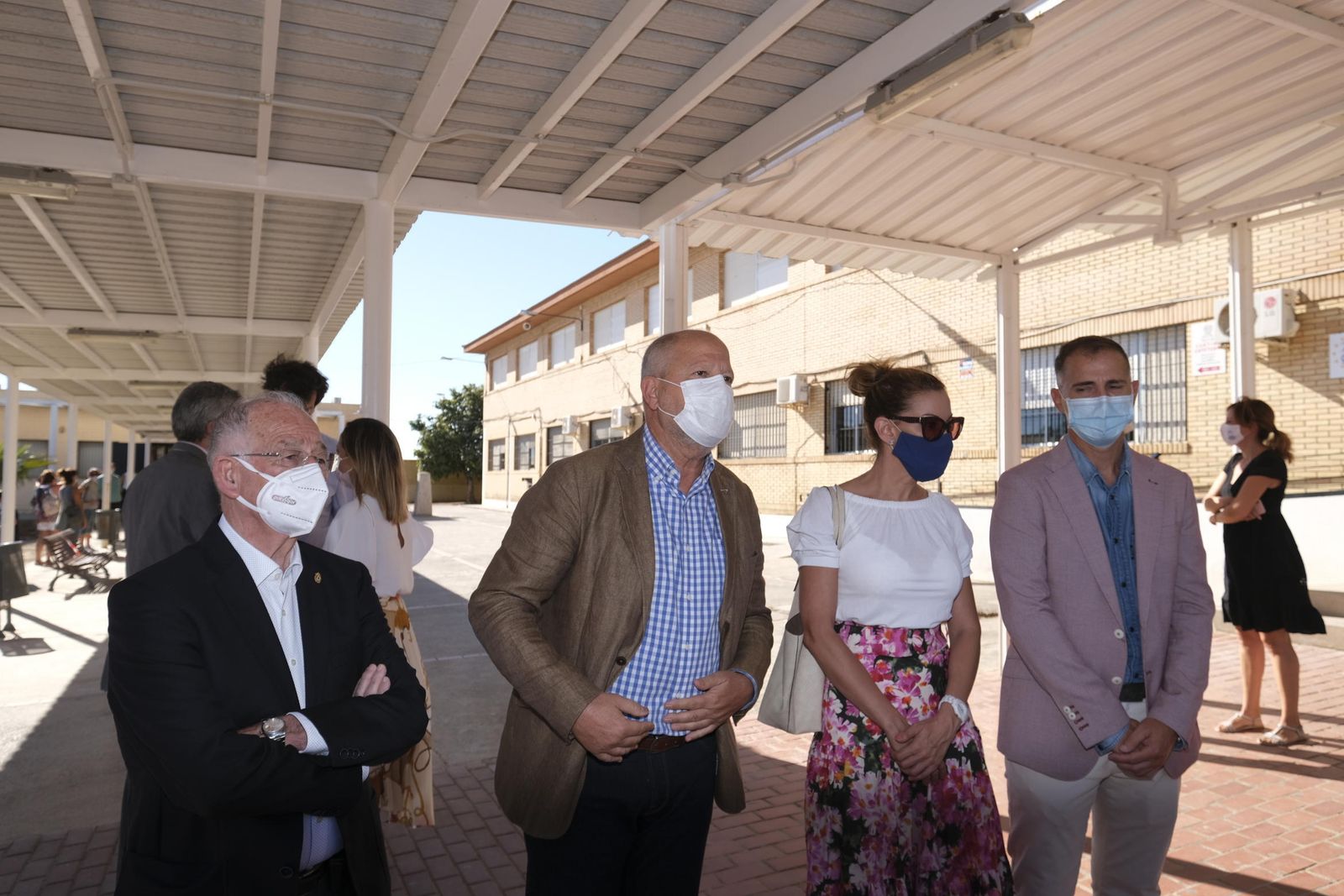 Javier Imbroda, dutrante su visita al IES Sabinar de Roquetas de Mar