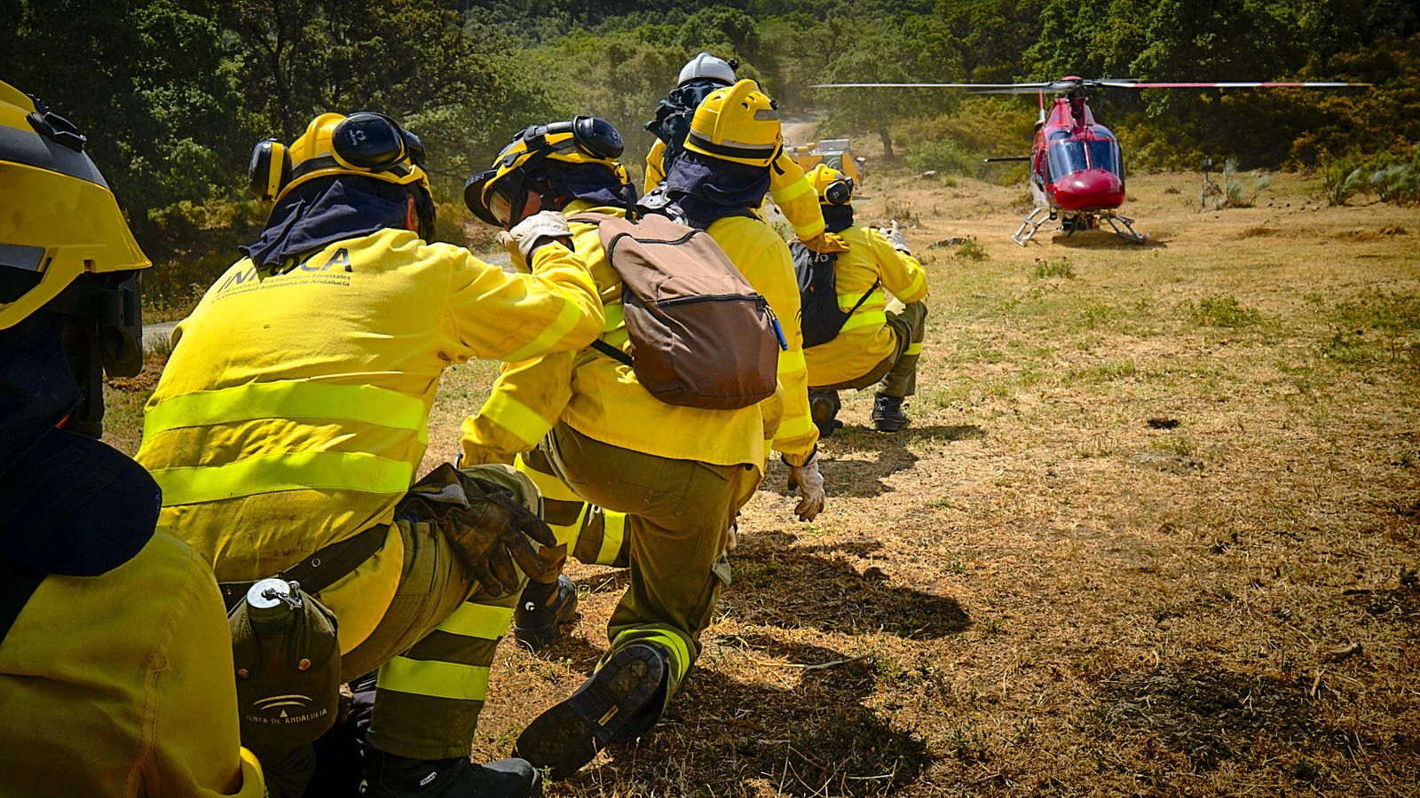 Simulacro de incendio del CEDEFO de Algodonales.