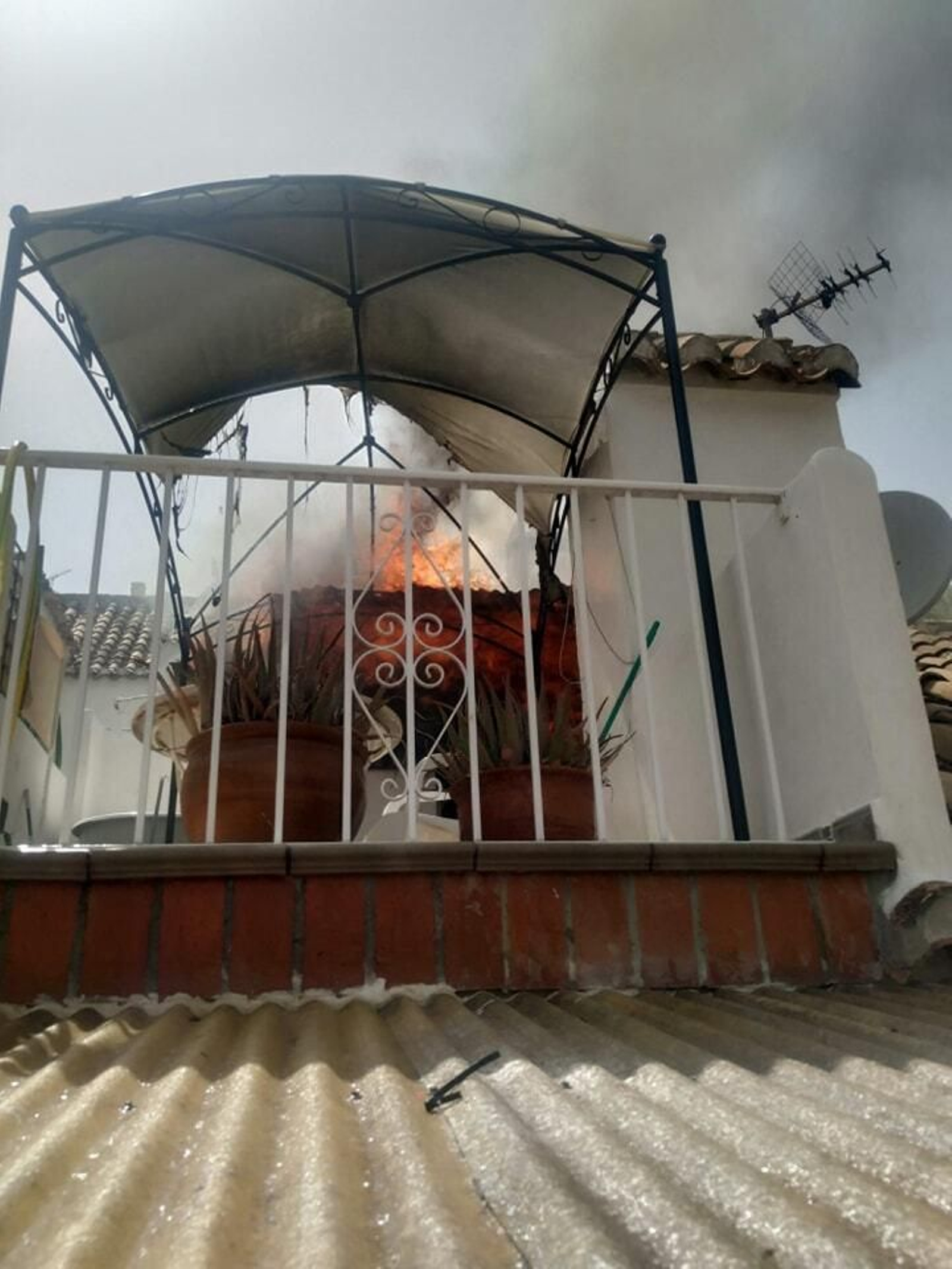 Incendio en la vivienda del municipio de Mijas.