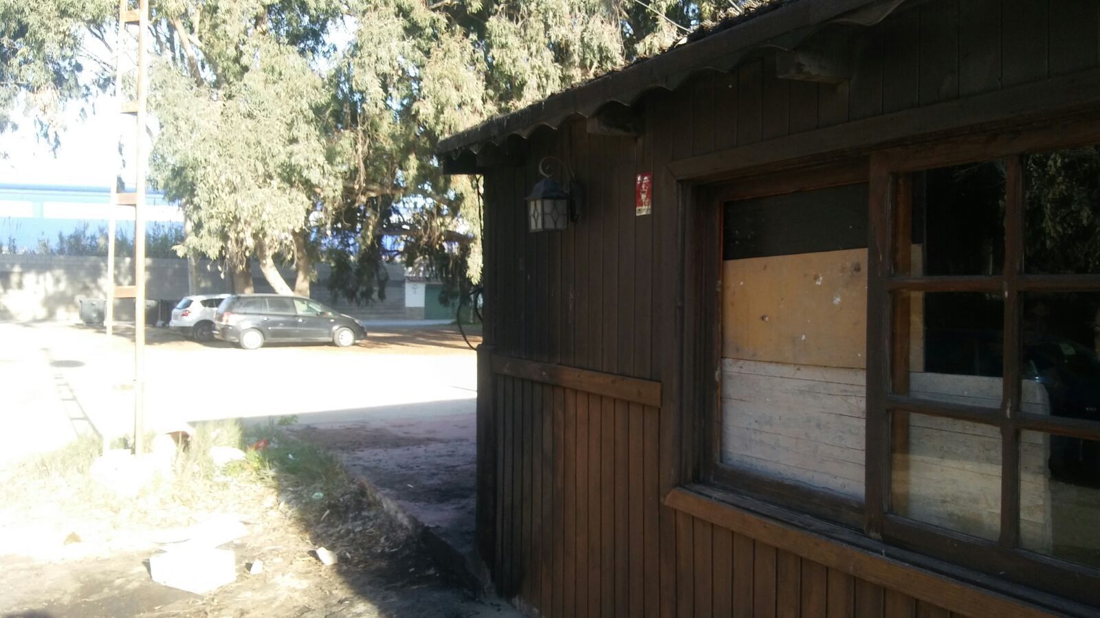 La zona afectada por el fuego.