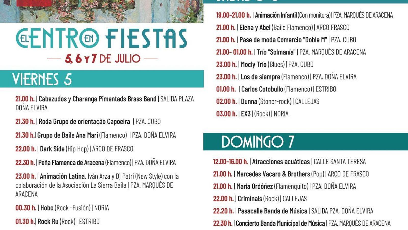 Programación de‘ El Centro en Fiestas’