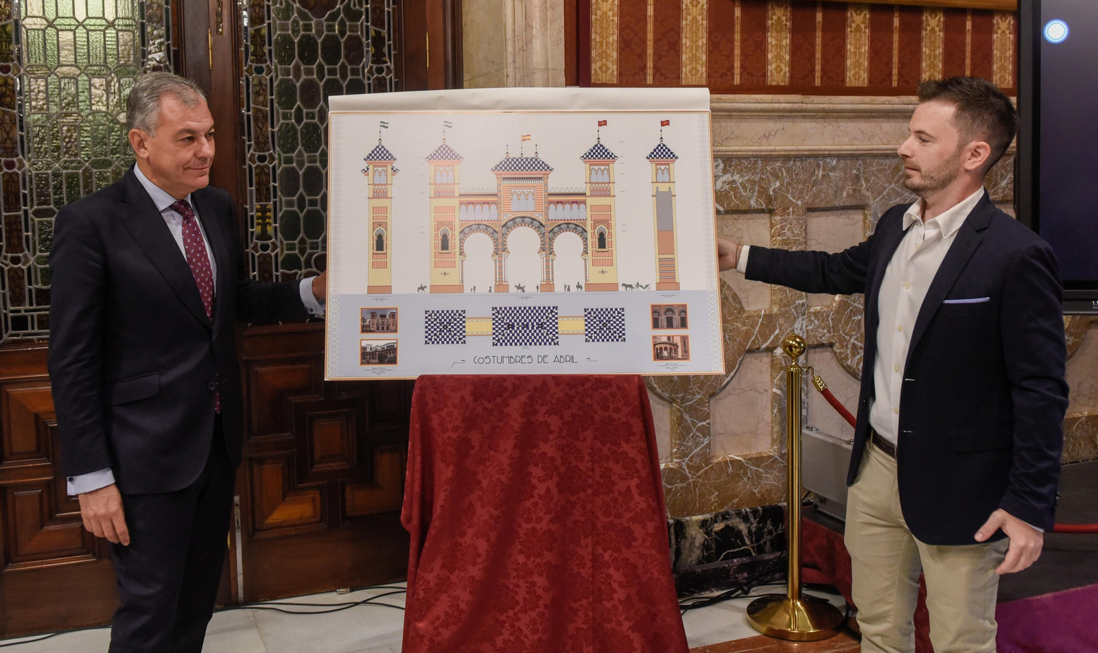 La presentación de la portada de la Feria de Sevilla 2024, en imágenes