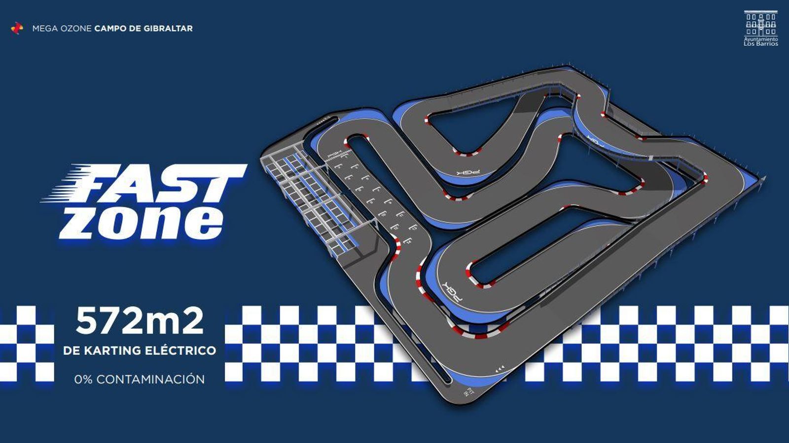 Pista de karts eléctricos del Mega Ozone Bowling.