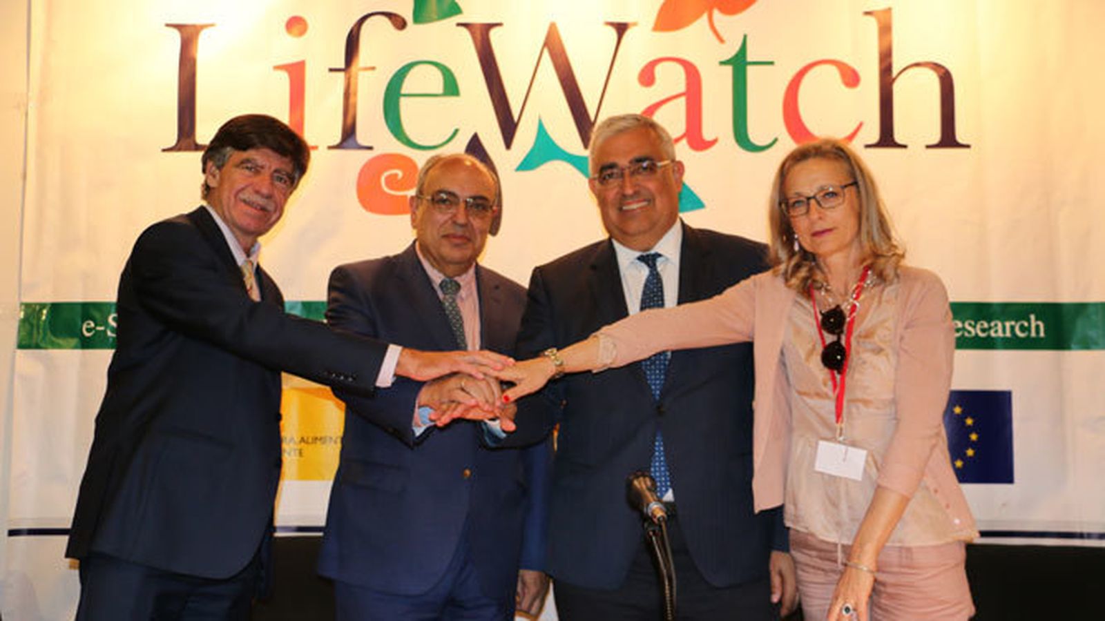 Octavi Quintana Trías (Comisión Europea), Antonio Ramón Guinea (CHG), Antonio Ramírez de Arellano (Junta A.) y Clara García (Ministerio).