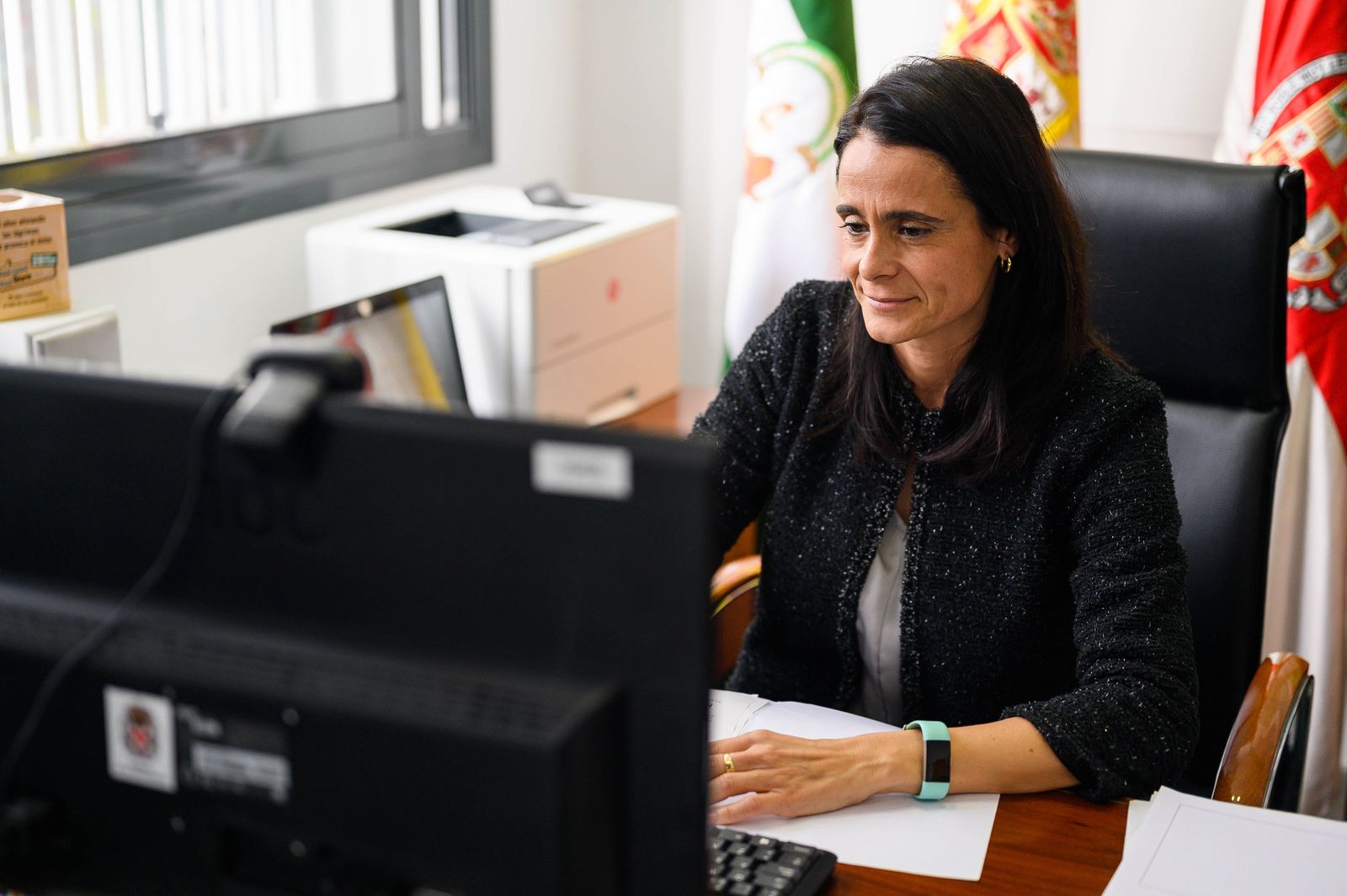 La concejal de Movilidad, María del Mar García Lorca, en el Pleno virtual