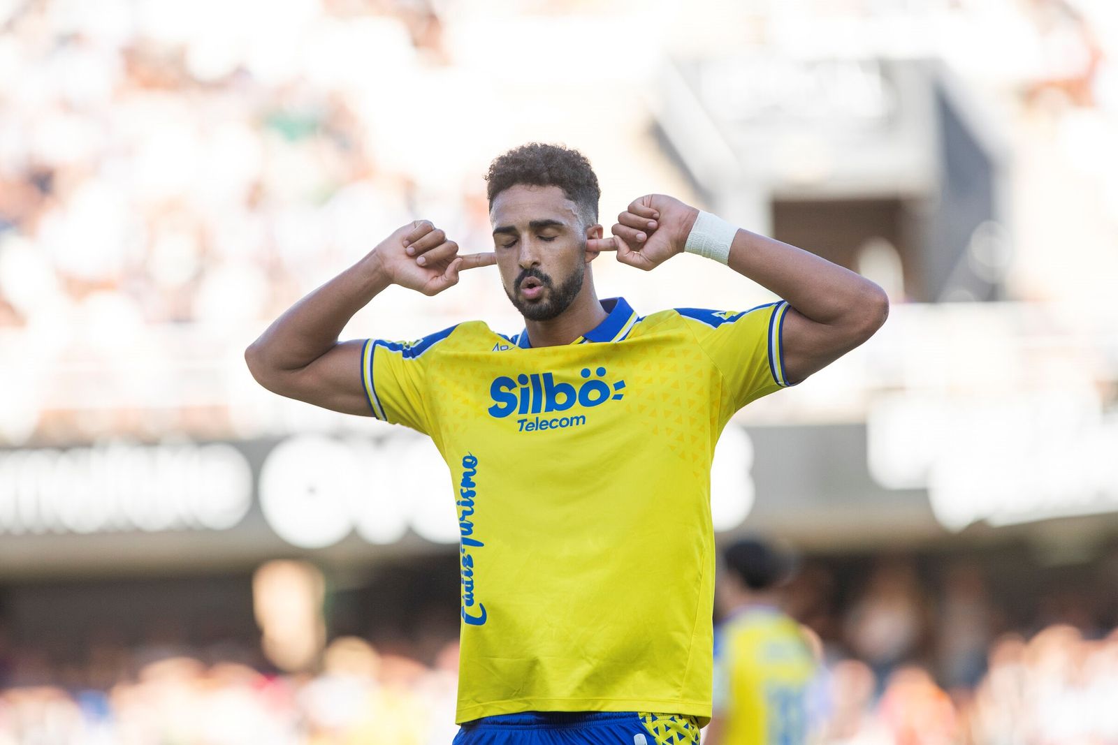 Chris Ramos fue el protagonista del partido del Cádiz en Cartagena.