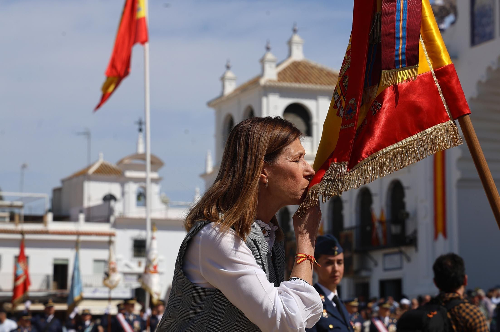 Imágenes del acto de Juramento o Promesa de Fidelidad a la Bandera Nacional en El Rocío