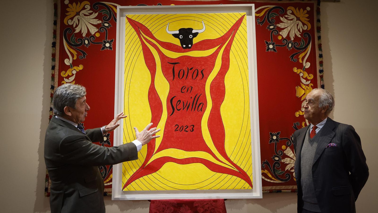 Un momento de la presentación del cartel de Norman Foster para la temporada taurina 2023.