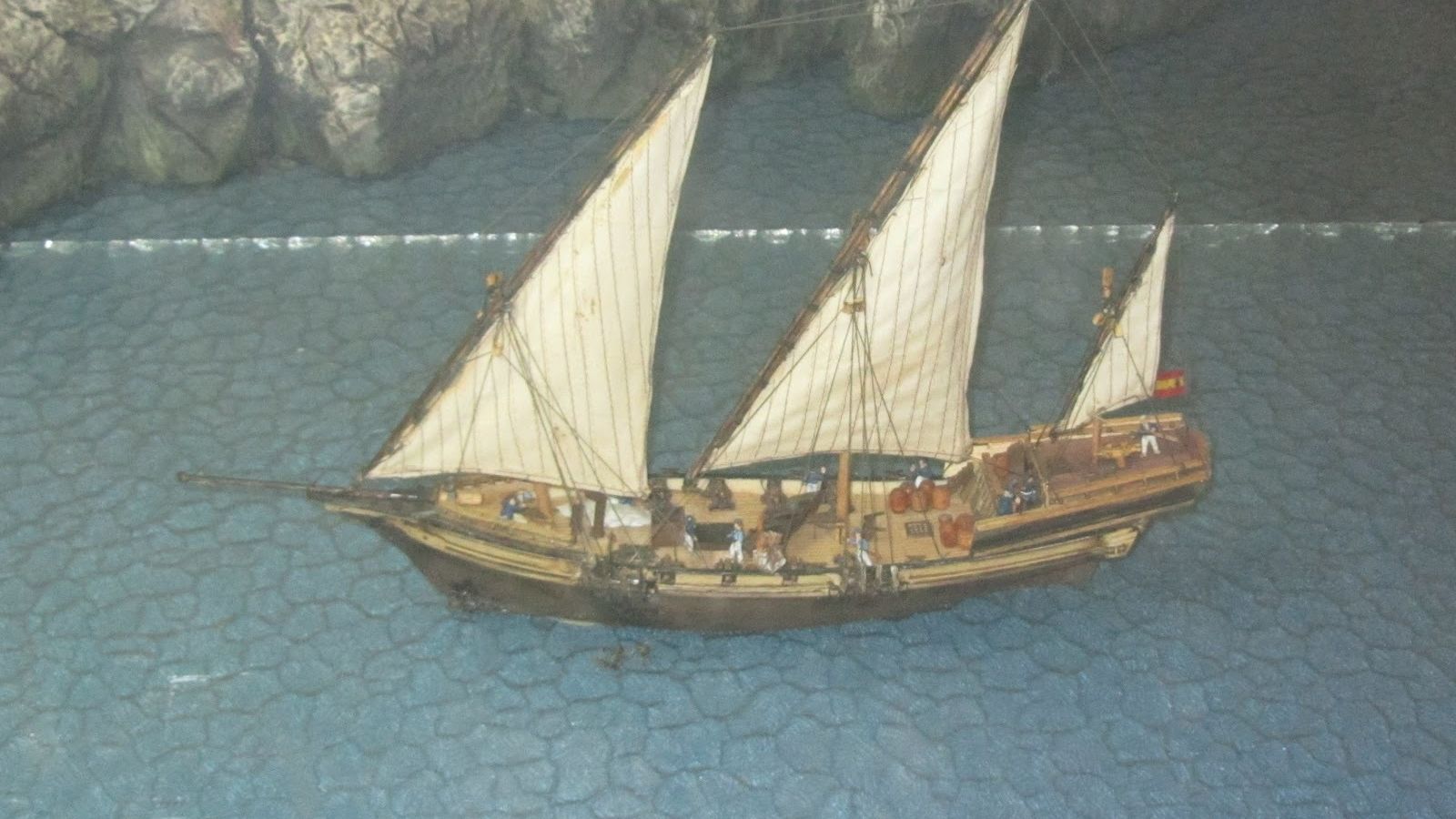 Pintura de un jabeque.