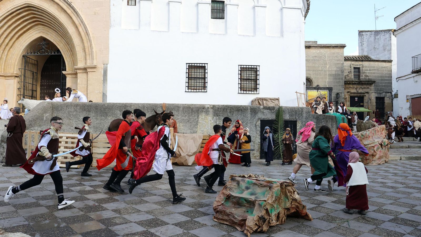 Imágenes del Belén Viviente de la plaza San Lucas en Jerez