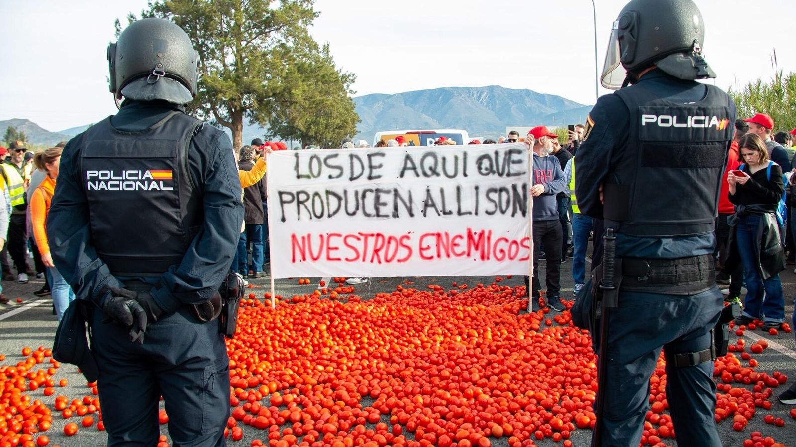 Protesta de agricultores en Motril