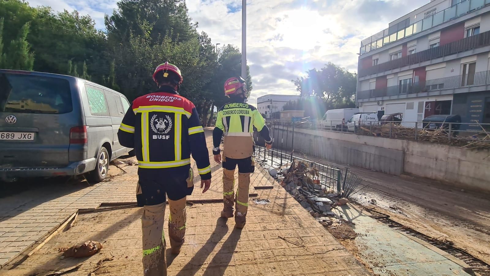 Efectivos de Bomberos Unidos Sin Fronteras en Valencia.