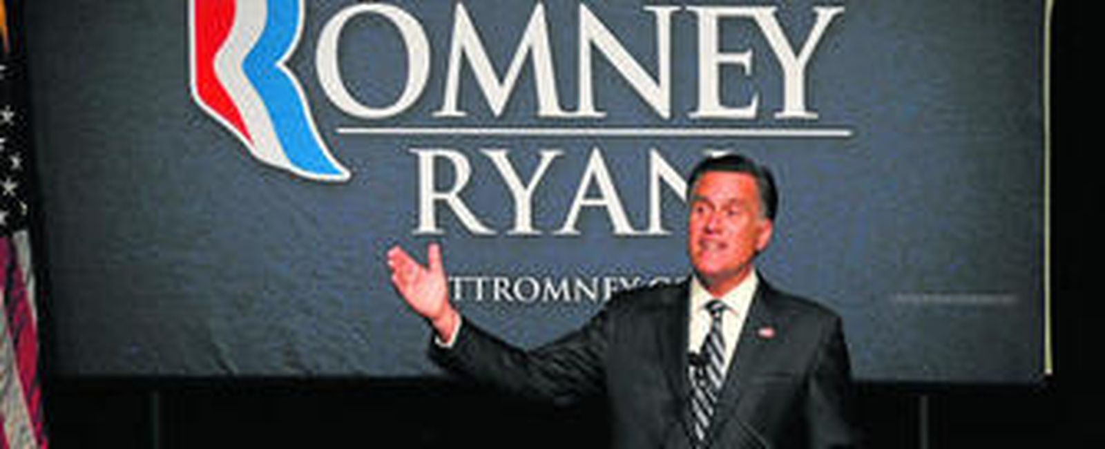 El candidato republicano, Mitt Romney, pronuncia un discurso en Salt Lake City, Utah.