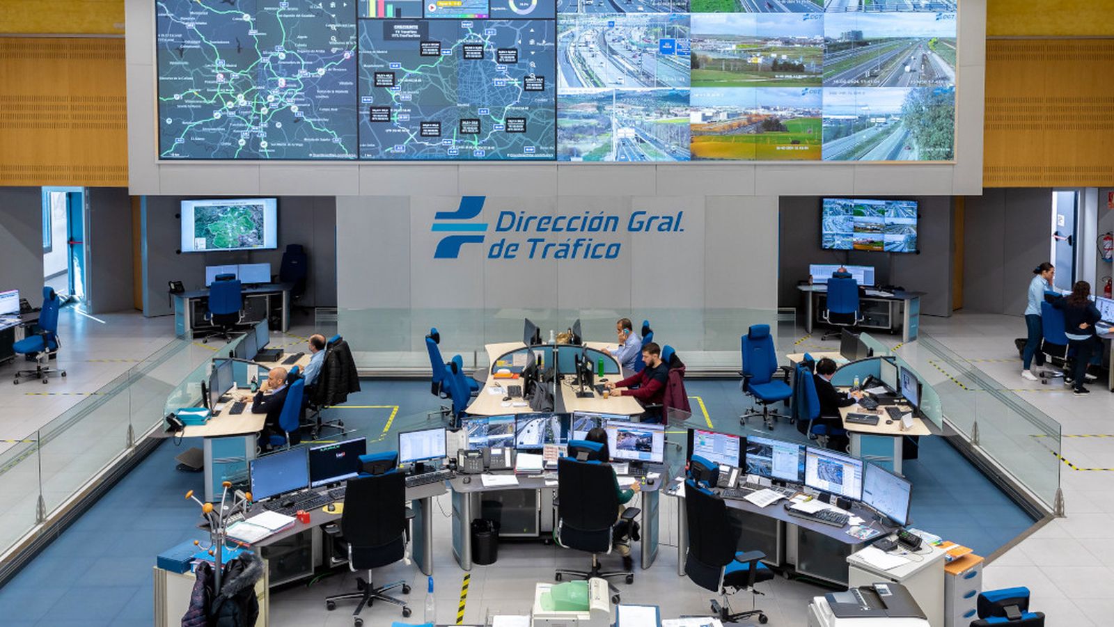 El centro de control de la Dirección General de Tráfico.
