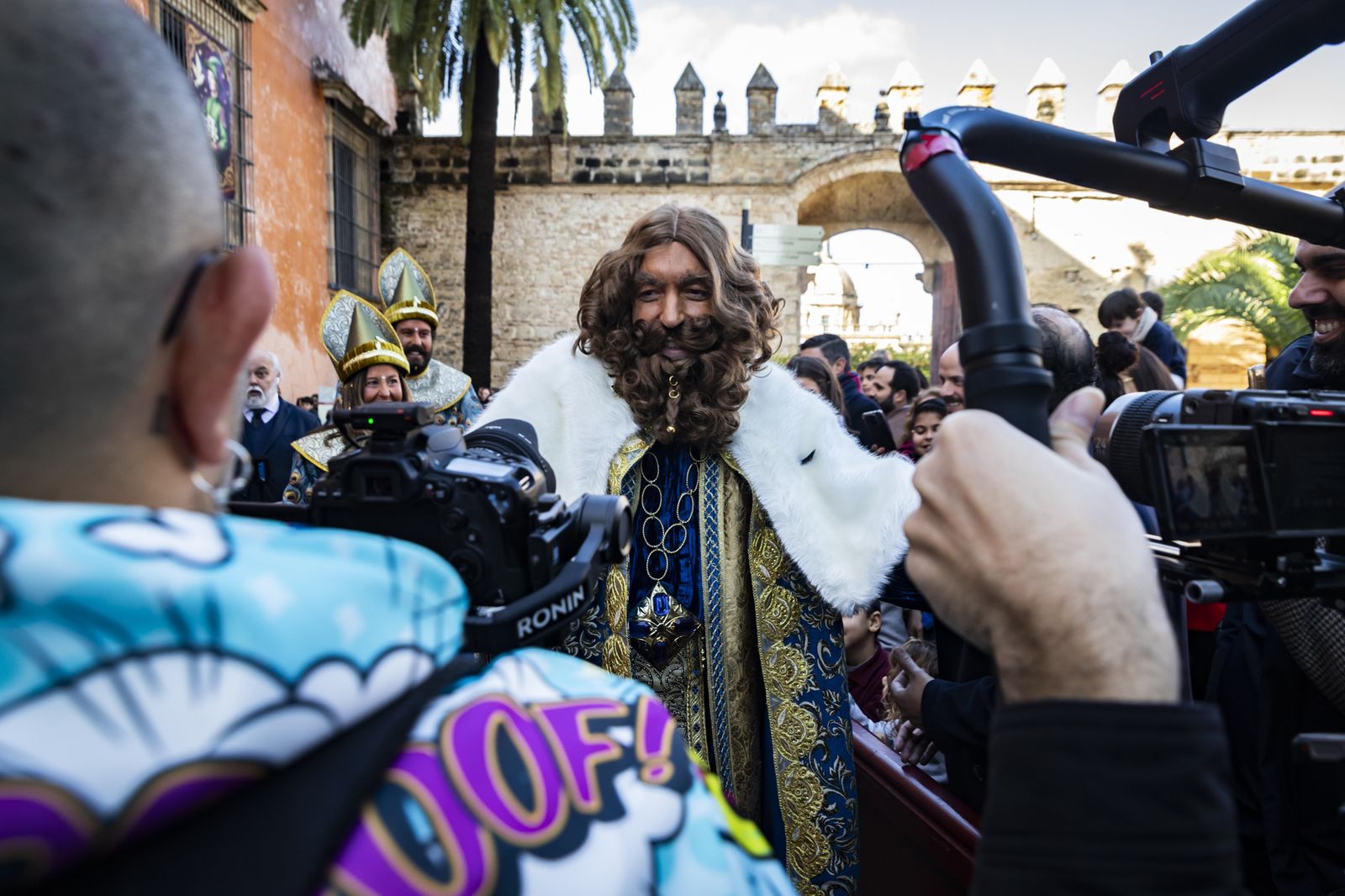 Los Reyes Magos son coronados un año más en el Alcázar de Jerez