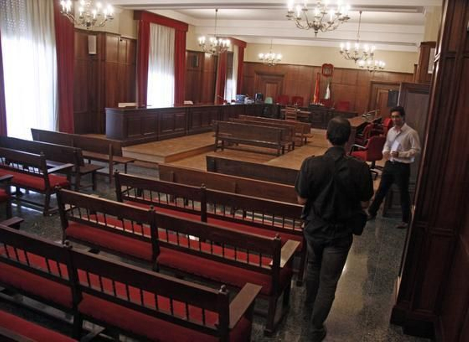 La sala del juicio de Marta del Castillo, en la Audiencia. 

Foto: Belén Vargas