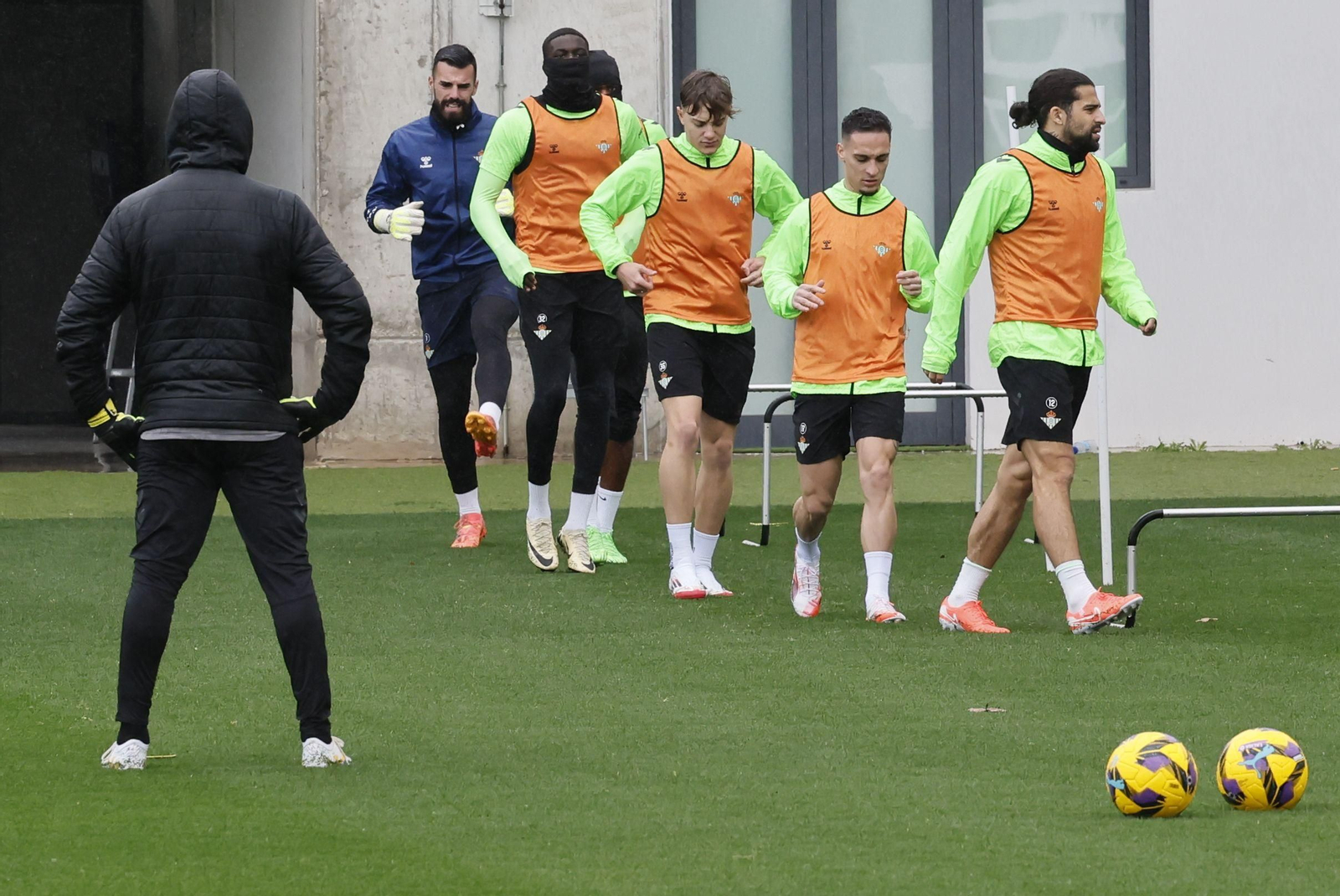 Antony y Jesús Rodríguez, en una sesión de trabajo en la ciudad deportiva.