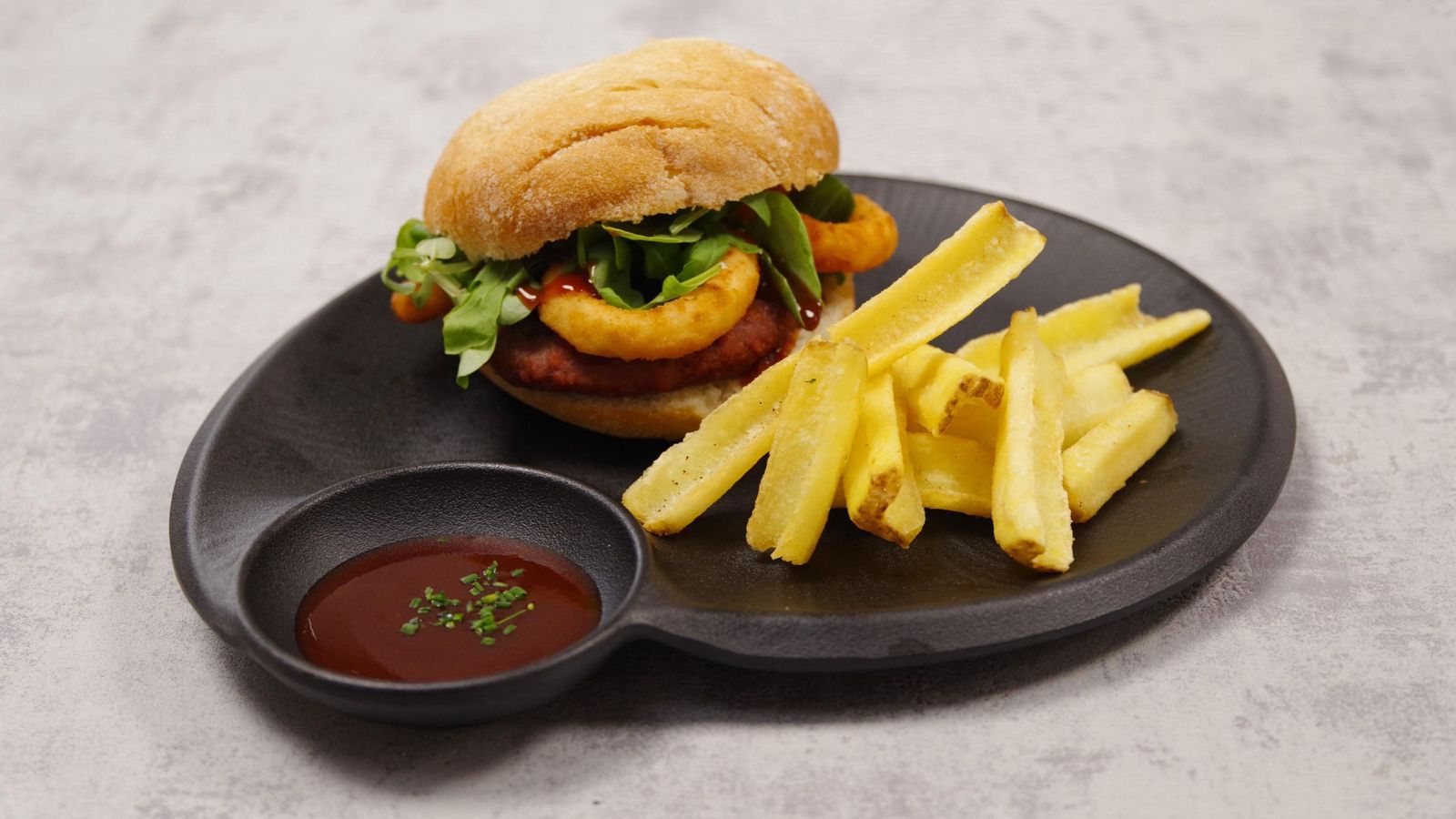 La hamburguesa vegana, de las favoritas.