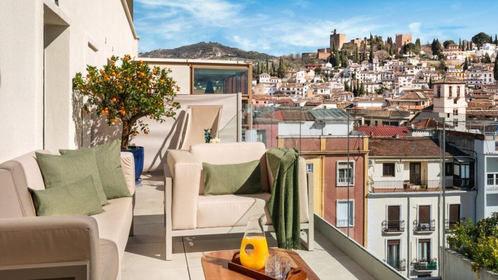 Una de las terrazas del hotel