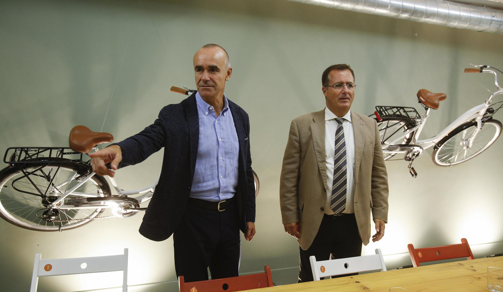 Muñoz y Cabrera, durante la presentación del Plan Director de la Bicicleta.